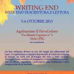 Writing End / Week End di scrittura creativa [5-6 ottobre]