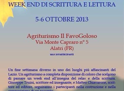 Writing End / Week End di scrittura creativa [5-6 ottobre]