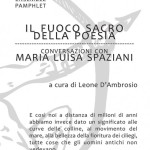 "Il fuoco sacro della poesia. Conversazioni con Maria Luisa Spaziani": oltre il perimetro delle cose