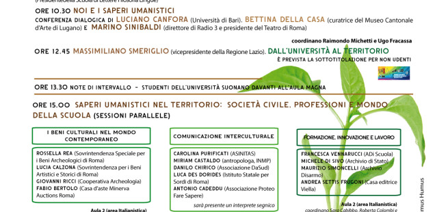 Gli studi umanistici aperti a tutti / Roma Tre